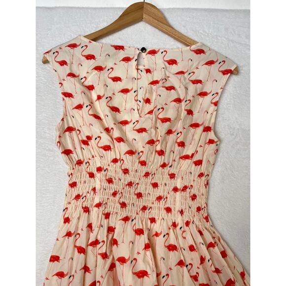 Kate Spade Flamingo Blaire Silk Boat Neck Dress sz 4 Preppy Coquette Barbie Chic - Picture 2 of 8